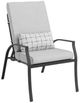 Furniture of America® Palma 6-Piece Black/Gray Fabric/Steel Outdoor Adjustable Chairs-2