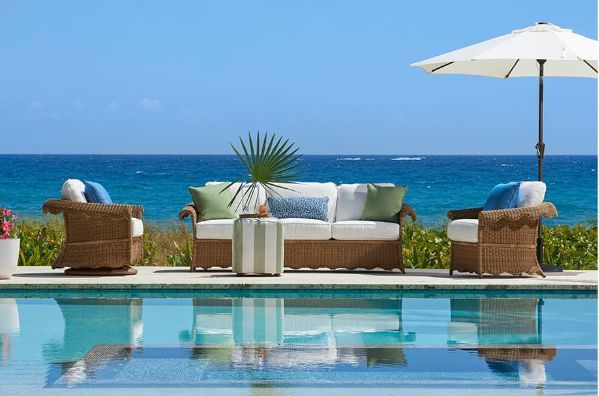 Lane Venture® Cleary Outdoor Aluminum/Wicker Sofa-2