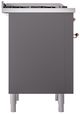 Ilve® Nostalgie II Series 36" Graphite Matte Pro Style Dual Fuel Range-3