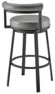 Armen Living Neura Black/Grey Barstool-3