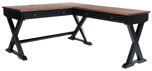 Signature Design by Ashley® Wildenauer Black/Brown Home Office Desk-0