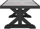 Signature Design by Ashley® Beachcroft Light Gray Outdoor Aluminum/Porcelain Cocktail Table with Black Base-2