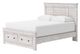 Signature Design by Ashley® Makidern Whitewash 68" Queen Panel Storage Bed-2
