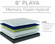 Elements International Promotional Line Mattresses Playa 8" Hybrid Medium Firm Tight Top King Mattress-3