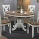 Winners Only® Pacifica Rustic Brown Top Dining Table with White Pedestal Base-2