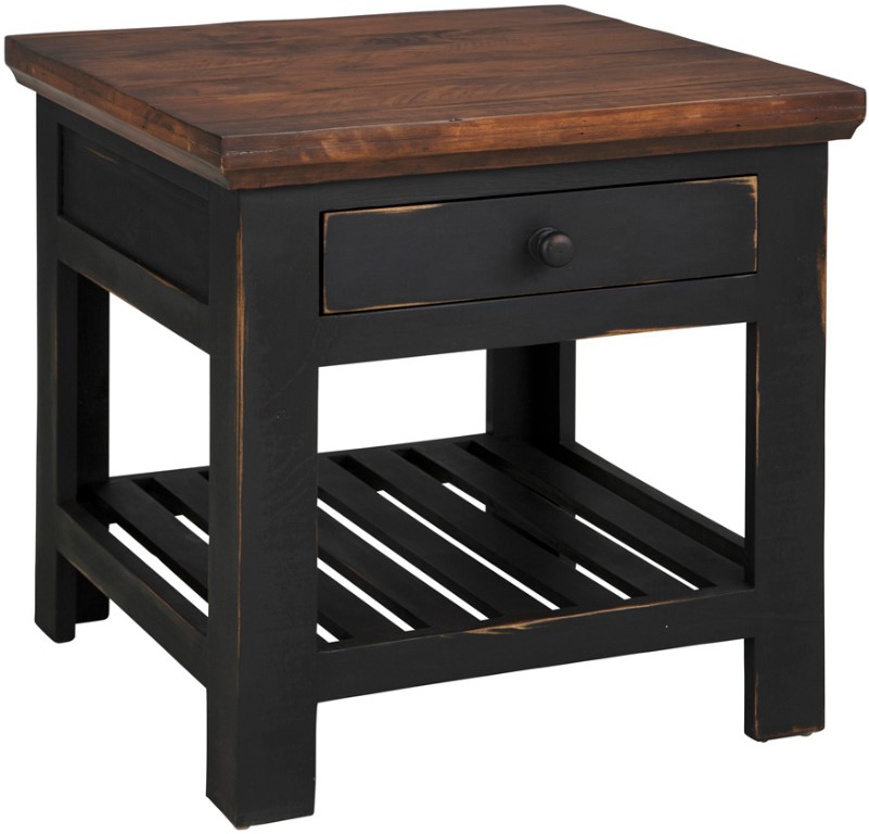 aspenhome Mesa Antique Black End Table Liddiard Home Furnishings