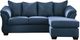 Signature Design by Ashley® Darcy Blue Chaise Sofa-1