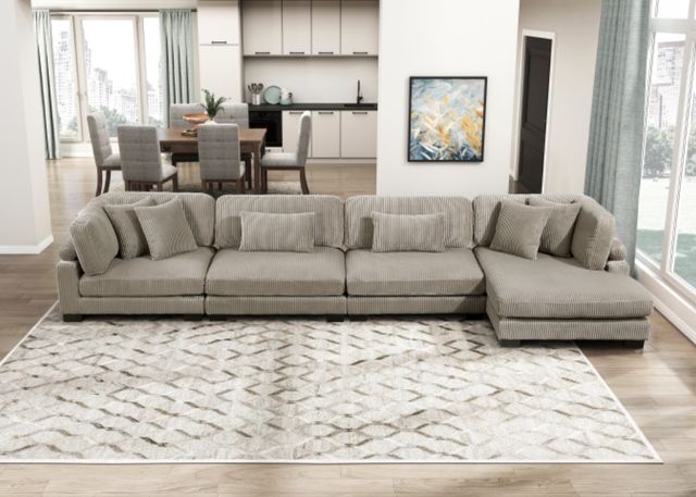 Homelegance® Traverse 4-Piece Brown Modular Sectional with Reversible Chaise-1