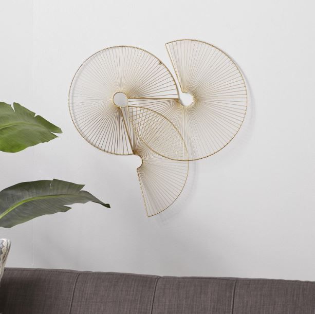 Deco Marche Cosmoliving Gold Metal Sunburst Wall Decor-4