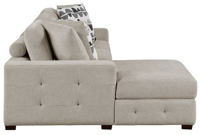 Homelegance® Raife 3-Piece Taupe Left-Arm Facing Sectional with Chaise and Ottoman-3
