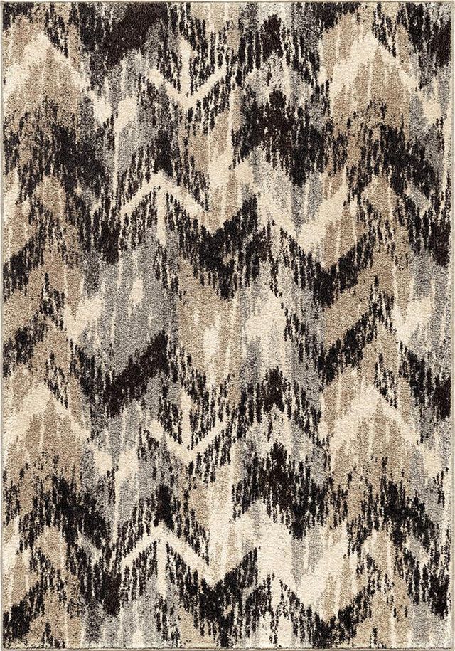Orian American Heritage Distressed Chevron Grey 7'10"X 10'10"Rug-0