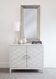 Bassett Mirror Beaded Silver Wall Mirror-3