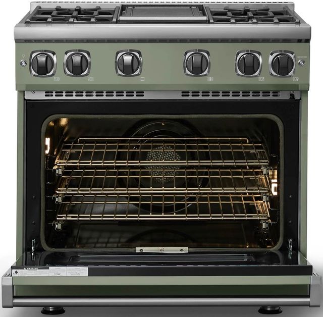 Viking® 7 Series 36" Eucalyptus Pro Style Natural Gas Range with Griddle-1