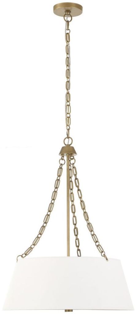 Uttermost® Andalucia Matte Brushed Gold/White 4-Light Pendant-3