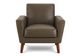 Monarch Specialties Inc. Brown 34" Faux Leather Accent Chair with Walnut Wood Legs-0