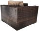 CabanaCoast® Customizable Louvre Wicker Outdoor Deep Seating Chair-2