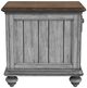Flexsteel® Plymouth® Brown Top Chairside Table with Distressed Graywash Base-2