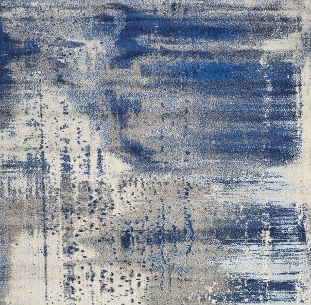 KAS Rugs Watercolors Ice Blue Flow 5'x8' Rug-2