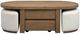 Magnussen Home® Hayden 3-Piece Golden Oat Lift Top Storage Cocktail Table with Upholstered Stools Set-2
