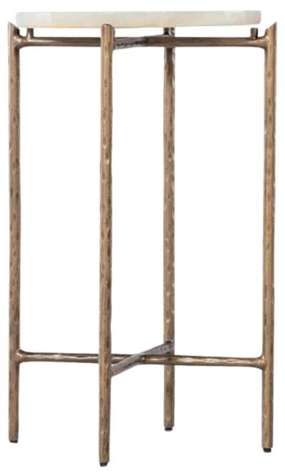 Hooker® Furniture Melange Natural Spot Table with Gold Base-0