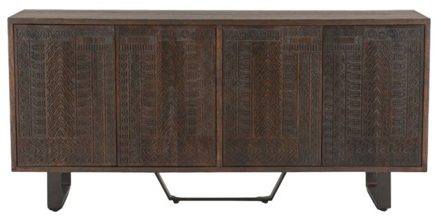 Home Trends & Design Mountain Lodge Premium Dark Walnut Sideboard-2
