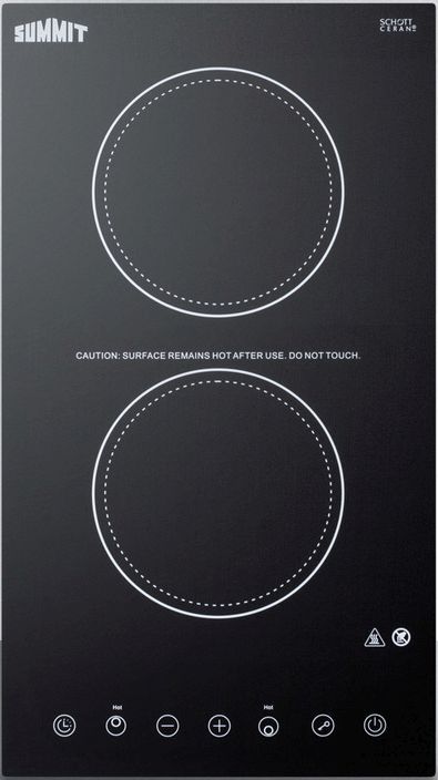Summit® 12" Black Electric Cooktop-0