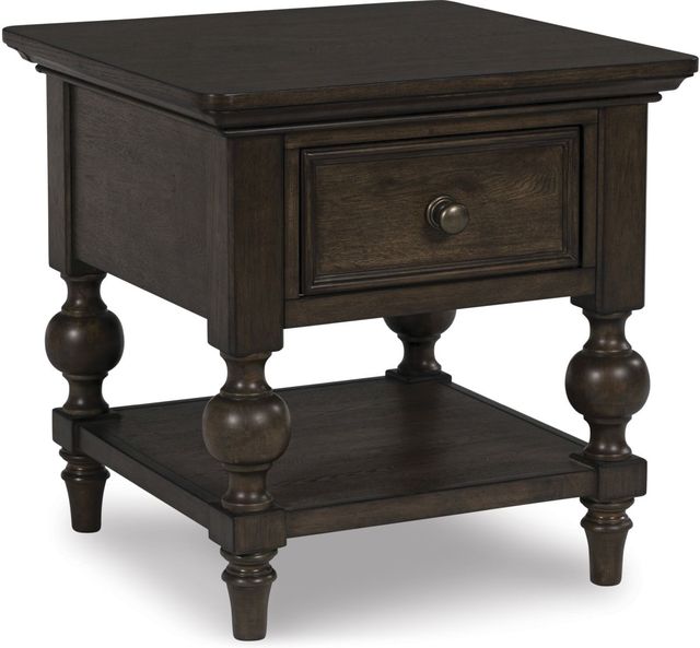 Signature Design by Ashley® Veramond Dark Brown End Table Lacks