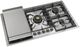 Ilve Nostalgie II 36” Stainless Steel Gas Cooktop with 5 Black Brass Burners and Griddle-1