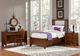 Vaughan-Bassett Bonanza Cherry/Linen Twin Upholstered Panel Storage Bed-1