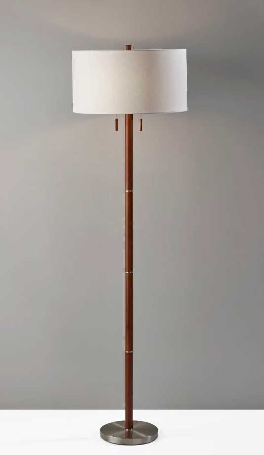 Adesso® Madeline Brushed Steel Floor Lamp-3