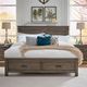 A-America® Glacier Point Graystone Queen Storage Panel Bed-0