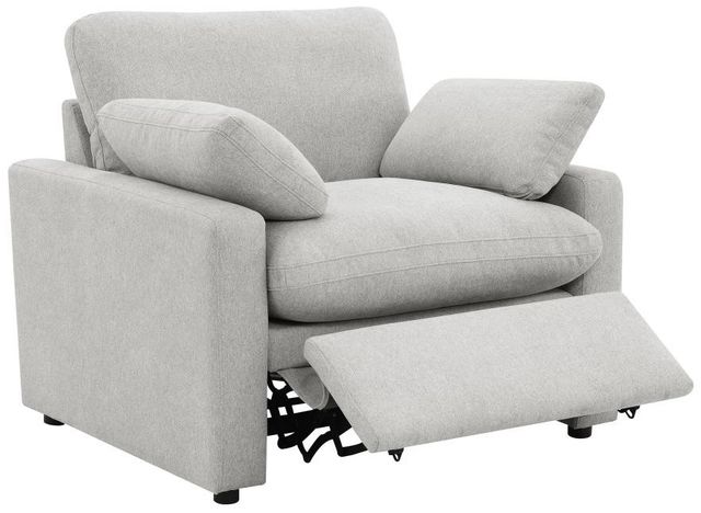 Coaster® Collins Gray Upholstered Power Recliner Chair-1