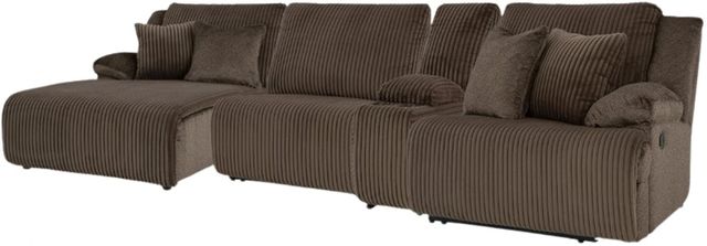 Signature Design by Ashley® Top Tier 4-Piece Chocolate Manual Reclining Left-Arm Facing Sectional and Chaise-0
