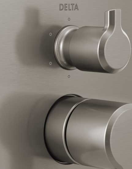 Delta Pivotal® Monitor® 14 Series Lumicoat® Stainless 6-Function Integrated Diverter Trim-1