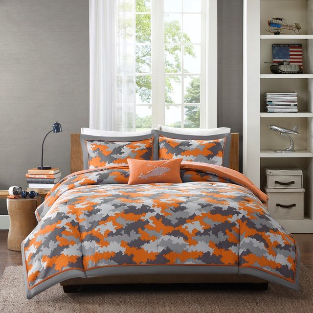 Olliix by Mi Zone Lance Orange Full/Queen XL Comforter Set-0