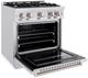 ZLINE Classic 30" Satin Stainless Steel Pro Style Gas Range-3