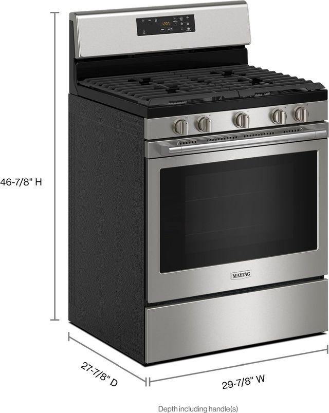 Maytag® 30" Fingerprint Resistant Stainless Steel Freestanding Gas Range -3