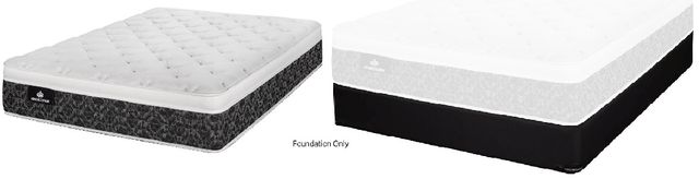 Kingsdown® Coralberry Wrapped Coil Pillow Top Queen Mattress and Ellis Standard Foundation-0