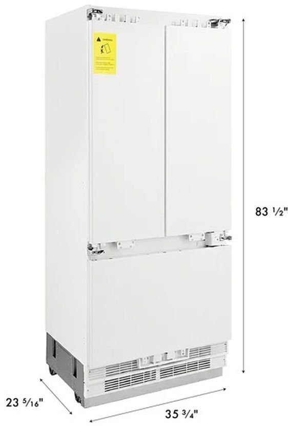 ZLINE 36" 19.6 Cu. Ft. Panel Ready Built In French Door Refrigerator-2