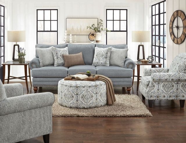 Fusion Furniture Glenville Cascade Brown/White Accent Chair-1