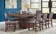 A-America® Chesney Falcon Brown Convertible Height Storage Dining Table-4