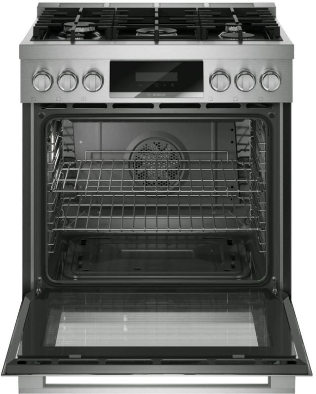 Bosch® 800 Series 30” Stainless Steel Pro Style Gas Range with Convection Bake-1