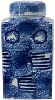 A & B Home Blue/White Jar-1
