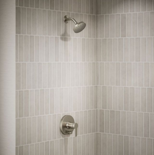 KOHLER® Pitch® Rite-Temp® Vibrant Brushed Nickel Shower Trim Kit with Push-Button Diverter, Less Showerhead-1