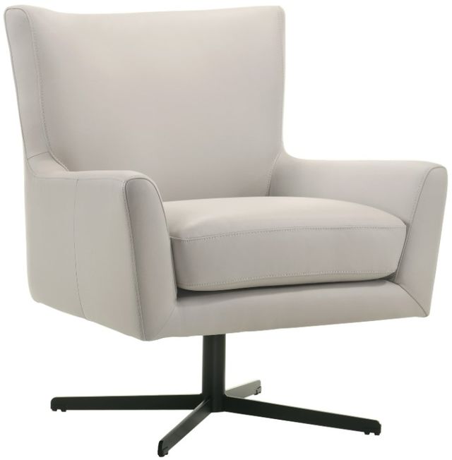 New Classic® Home Furnishings Acadia Mist Leather Swivel Chair-0