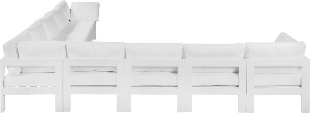 Meridian Furniture Nizuc 9-Piece White Outdoor Patio Modular Sectional Set-2