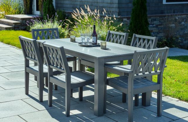 Seaside Casual Greenwich Dining Arm Chair Diamond Back Style-1