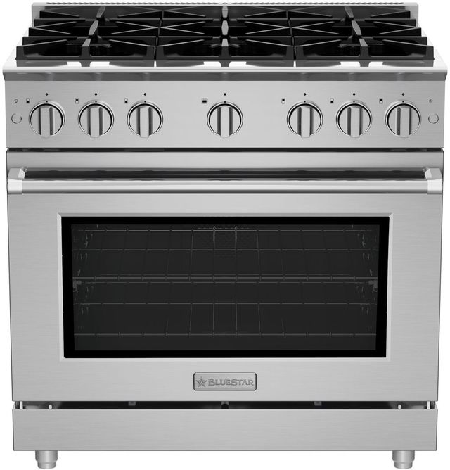 BlueStar Platinum X8 36" Custom Color Match Pro-Style Gas Range with Custom Plated Trim-0