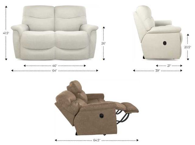 La-Z-Boy® James Lead Manual Reclining Loveseat-2