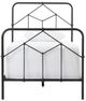 Four Hands Casey Sandblasted Vintage Black Youth Twin Metal Rod Bed-2